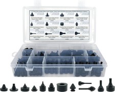 160 PCS Black Automotive Rubber Bumper Assortment, Stop picture