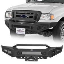Fit 1998-2011 Ford Ranger Fleetside Front & Rear Bumper w/ Light Textured Steel picture