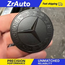 for Black Hood Emblem Matte Front  Laurel Wreath Badge Mercedes Benz 57mm picture