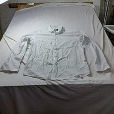 Hugo Boss Slim Fit Mens Button Up Shirt XL White Navy Micro Dot Made in Turkey picture