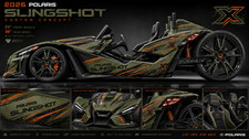 2015-2019 Polaris Slingshot Graphic Kit Wraps Decals Golden Ride Army Green picture