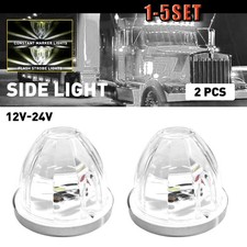 White Lens White LED Side Marker Turn Watermelon Lights for Semi Truck 2-10X picture