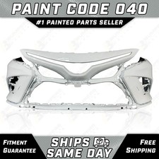 NEW Painted *040 White* Front Bumper Cover for 2021-2024 Toyota Camry SE/XSE picture