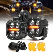 COLIGHT 2X 3inch Pro Series Spotlights Motorcycle Lights With Hi&Low Beam+wire picture