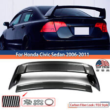 Mugen Carbon FD2 Style Rear Trunk Spoiler Wing For Honda Civic 2006-11 4DR Sedan picture