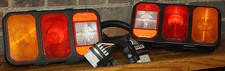 Truck-Lite Trailer Light Assembly Pair of L&R w/ Brackets R-S1 SAE A(2)R 91 picture