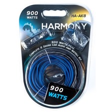 Harmony Audio HA-AK8 Car Stereo 8 Gauge 900W Amp Amplifier Install Kit - Nickel picture