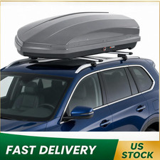 Rooftop Cargo Box Carrier, 19.4 Cu. Ft Hard Shell Roof Mount Luggage Storage picture