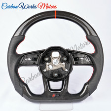 Carbon Fiber Steering Wheel For Audi A3 S3 RS3 A4 S4 RS4 A5 S5 RS5 B9 With Trim picture