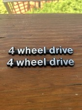 Vintage 1970s-1980s Jeep 4 Wheel Drive Emblems Pair Original picture