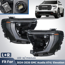 For 2024-2026 GMC Acadia Elevation | AT4 LED Headlight W/ Module Left&Right Pair picture