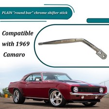 PLAIN ROUND Chrome Stick 7438 for Hurst shifters 1969 Camaro & Firebird picture