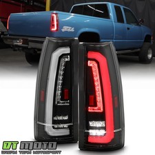 For 1988-1998 Chevy/GMC C10 C/K 1500 2500 3500 Black Full LED Tail Lights Lamps picture
