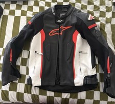 Alpinestars Missile Tech Air Leather Jacket, Black Red & White Size 54 Euro picture