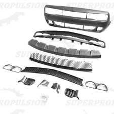 Fits 15-23 Dodge Challenger Full Front Bumper Cover & Grille & Lip Hellcat Style picture