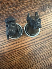 Ultra RARE Vintage Matching Pair CASCO Dog Head Car Dashboard Lighters 1950s picture