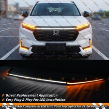 For 23-26 Honda CR-V Front Grill Hood Top Switch-Back Sequential DRL LED Lights picture