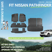For 2022 2023 2024 Nissan Pathfinder Cargo Liners Trunk Mat with Backrest Mat picture
