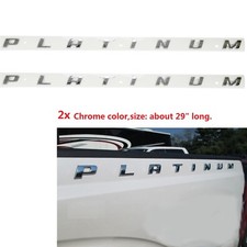 2pack OEM Chrome PLATINUM Emblem fits Side Badge Platinum Glossy F150 F250 picture