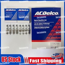 8pcs 9748HH Wires & 41-962 19299585 Spark Plug For Chevrolet GMC 4.8L 5.3L 6.0L picture