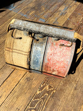 VINTAGE 1920s BOYCO RUNNING BOARD EMERGENCY CAN SET -GAS, OIL, WATER - ORIGINAL picture
