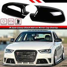 FOR 09-13 AUDI A3 Q3 S3 A4 S4 RS4 A5 S5 A6 M STYLE GLOSS BLACK MIRROR COVER CAP picture