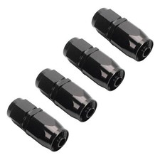 4PCs 6AN AN6 -6AN BLACK STRAIGHT SWIVEL FUEL OIL HOSE END FITTINGS picture