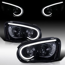 Smoke Fit 2004-2005 Subaru Impreza WRX STI Outback LED Tube Projector Headlights picture