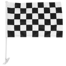 Car Race Finish Line Checkered Car Flag with Plastic Hole -  picture
