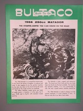 1966 Bultaco Matador 250 Motorcycle Stump Jumper on/off road Brochure picture