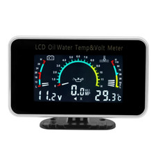 3 In 1 LCD Car Digital Gauge Voltmeter Oil Pressure Water Temp Meter w/1/8 NPT picture