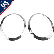 2x Front Chrome Headlight Trim Ring Bezels For MINI Cooper F55 F56 F57 2014-2021 picture