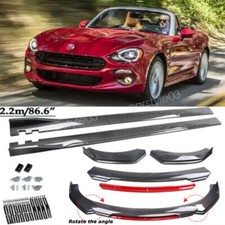 For Fiat 124 Front Bumper Lip Splitter Spoiler Side Skirts Carbon Style picture