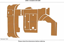 2005 Cruisers CXI 280  Cockpit Swim Platform Boat EVA Pads Teak Deck Floor picture