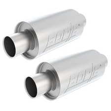 Borla S-Type Stainless Round Exhaust Set of 2 Mufflers 2.5