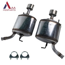 Stainless Steel Pair of Exhaust Muffler fits: 2009-2013 Infiniti G37 3.7L picture