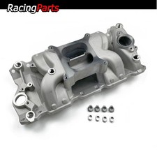 SBC Dual Plane Aluminum Intake Manifold For Chevrolet V8 265-400 Small Block picture