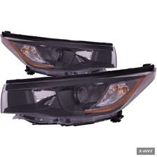 Headlight Assemblies PERDE Headlights Set Black Housing Clear Lens Compatible picture