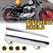 NEW Chrome Look Exhaust Muffler Pipe Heat Shield Cover Heel Guard For Motorcycle picture