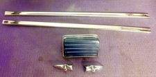 1953 1954 Ford Pair Front Seat Back Stainless Trim Moldings Panel Chrome Ashtray picture