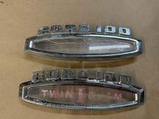 1965 1966 65 66 Ford Truck 100 Twin I Beam Fender Emblems Pair OEM #2 picture