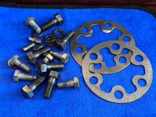 Flywheel Lock Tab & Bolts - used - for MG/Spridgets picture