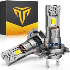 Latest-Gen H7/H7LL Bulbs 90000LM 1200% Brightness 6500K Cool White, Mini OEM Siz picture