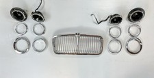 80-87 JAGUAR OEM Chrome Grill and Headlights Assembly Bezels XJ6 XJ12 S3 SET LOT picture