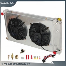1973-1986 1987 For Chevy C/K C10 C20 C30 K10/20 3 Row Radiator+Shroud Fan+Relay picture