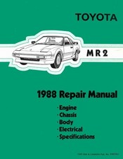 1988 Toyota MR-2 Factory Shop Service Manual picture