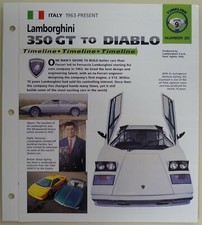 Lamborghini 350GT - Diablo IMP Hot Cars Brochure Specs 1963-1998 Group 9, No 30 picture