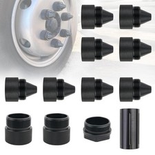 1.375'' x 24 Black Aluminum Alloy Cone Shaped Wheel Lug Nuts with Sealed End Cap picture
