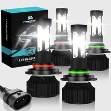 9006 9005 LED Headlight KIT Combo Bulbs 10000K High Low Beam Super Bright White picture