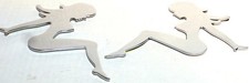Cutout Sitting Nude Set Small Chrome Plated Tape Mount 6